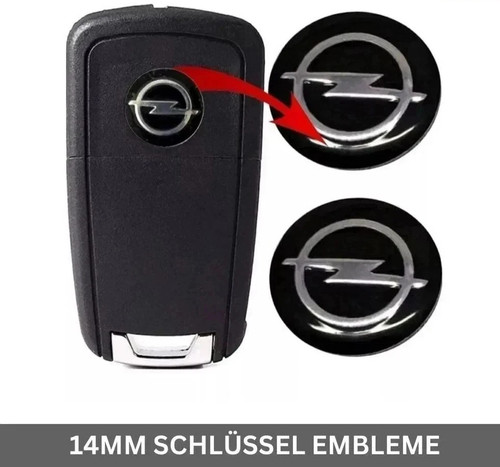Opel schlüssel emblem 14mm - 2x,
