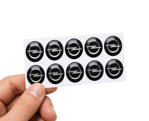 10x opel logo sticker 14mm - opel,