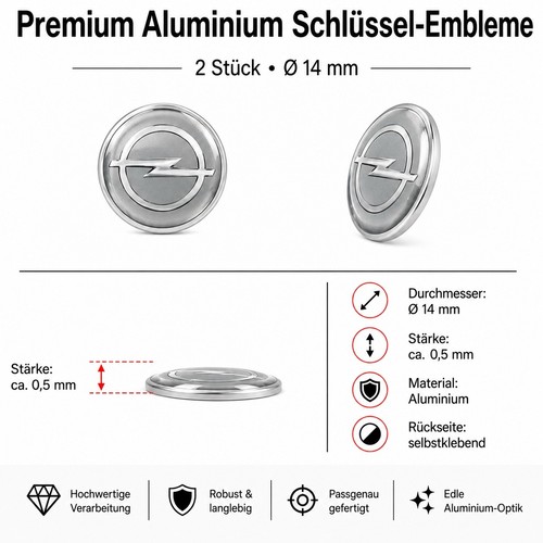 Opel key sticker - 2x, decal